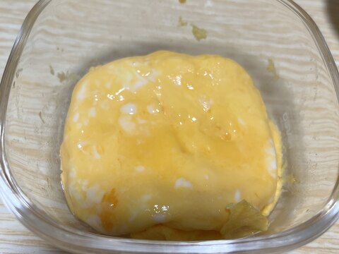 レンジで簡単!だし巻き(?)たまご